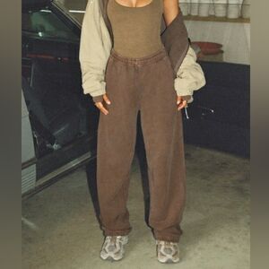 *ISO* Joah Brown Oversized Straight Leg Joggers